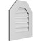 Ekena Millwork Octagonal Top Surface Mount PVC Gable Vent: Functional, w/ 3-1/2"W x 1"P Standard Frame, 18"W x 20"H GVPOT18X2001SF - alternate 5